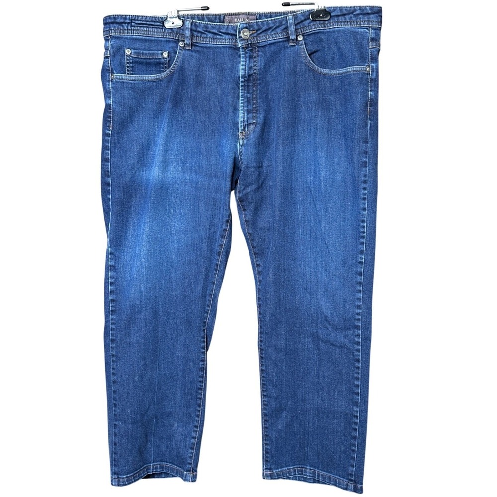 Ballin Jeans Women's Sz 40 Cotton Blend Modern Fit Blue Denim Dark Wash Straight